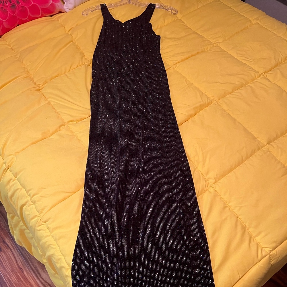 Long Black sequin dress